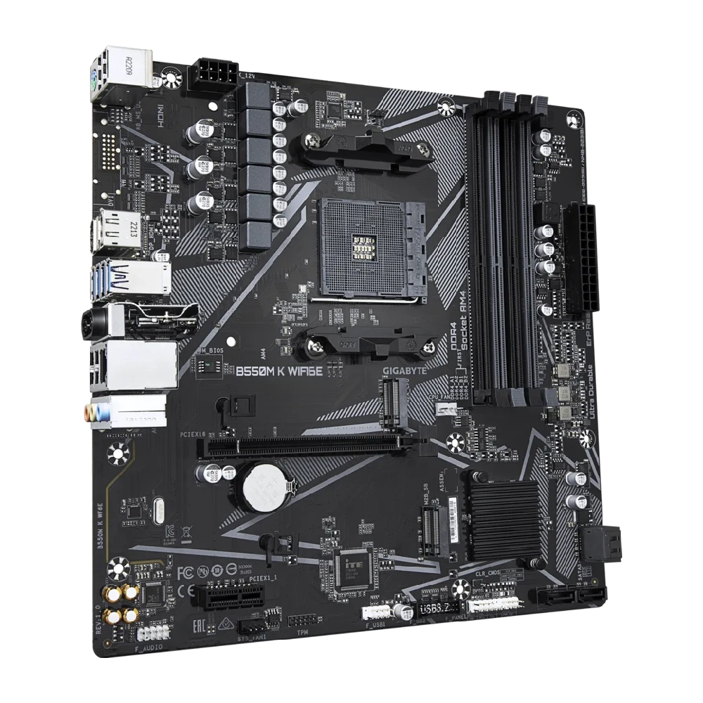 Gigabyte Motherboard B550M K WIFI6E For AMD view 3